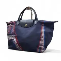 【美品】 ロンシャン プリアージュ バッグ エッフェル塔 パリ限定 120周年 ロンシャン プリアージュ エッフェル塔柄 パリ限定120周年