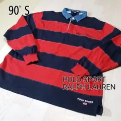 90'S 希少 POLO SPORT ラガーシャツ オールド ナイガイ