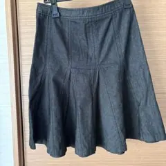 ダークグレー フレアスカート ひざ丈A