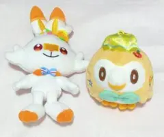 ポケモン　イースター　ヒバニー＆モクロー　金具＆チェーン＆タグ無し