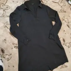 アーバンリサーチ(Rosso) 黒い長袖Vネックワンピース