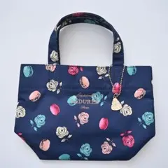 Ladurée 花柄トートバッグ ネイビー