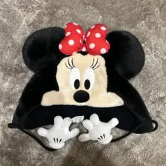 即発送】Disney ミニー ファンキャップ ドット柄 水玉 黒 ブラック
