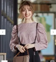 【洗える】パワショル花柄 ブラウスのサムネイル