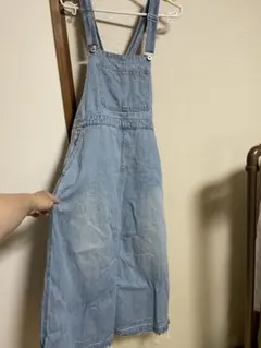 ライトブルー デニム サロペット フリーサイズ