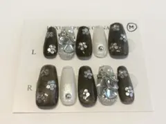 フラワーマグ ダークブラウン