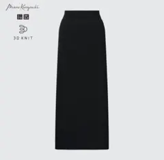 UNIQLO ユニクロ3Dリブロングスカート　ブラック　XL/XXL