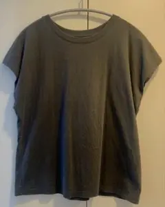 UNIQLO スムースコットンフレンチスリーブT グレー