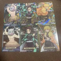 鬼滅の刃ステンドグラスカード 竈門炭治郎 嘴平伊之助 我妻善逸