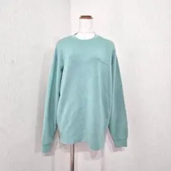 センスオブプレイス スウェット風ロンT トレーナー ミントグリーン ワンポイント