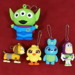 ディズニー トイストーリー ラバー キーチェーン 5種セット