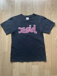 X-girl ロゴプリント 半袖Tシャツ 黒