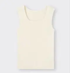 ジーユー　タグ付き新品未使用ジーユーリブスクエアネックニットタンクトップ　Ｓ