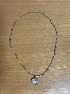 【Silver925】シェルモチーフ ネックレス 40cm 刻印 本真珠