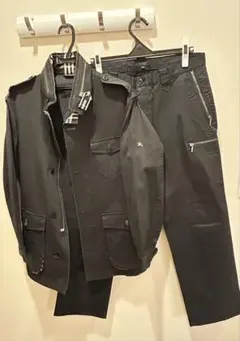 BURBERRY BLACK LABEL セットアップ　Mサイズ ブラック　中古