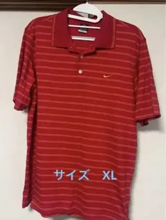 NIKE ナイキ ポロシャツ レッド XLサイズ　メンズ　ゴルフウェア