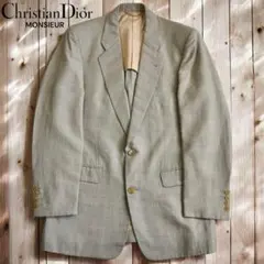 08M163◯80s Christian Dior リネン テーラードジャケット