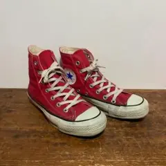 80s ヴィンテージ USA製 コンバース オールスター US5 当て布 青枠