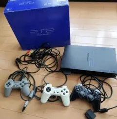 SONY PlayStation 2 本体 コントローラー・ソフト・箱付き