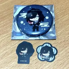 ヒロアカ × 花やしき　限定　缶バッジ　景品　ステッカー　フレークシール　相澤