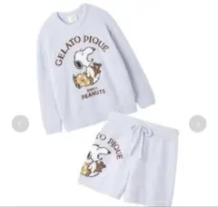 ジェラートピケ PEANUTSジャガードプルオーバーショートパンツ　スヌーピー