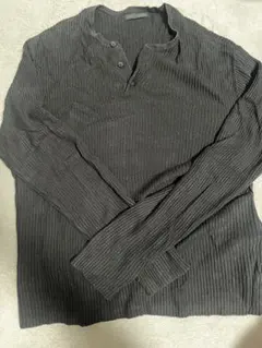ZARA ヘンリーネック リブニット ブラック Sのサムネイル