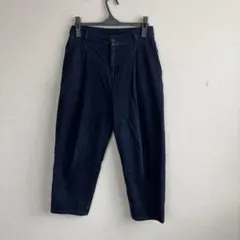 【無印良品】ワイドストレッチタックデニムパンツ L レディースのサムネイル
