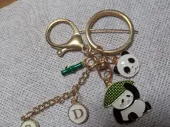 パンダ キーホルダー S D チャーム付き