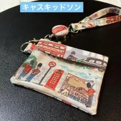 ☆大きめ！キャスキッドソンICパスケースキーリール付き付きラミネート