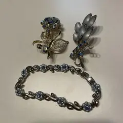☆レトロ・ブランド込☆ ハナエモリ バタフライネックレス イヤリング 