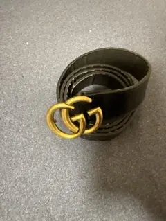 GUCCI ブラック ダブルGロゴ ベルト