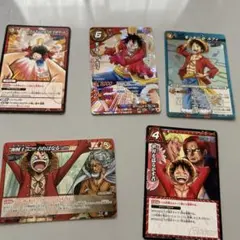 ワンピースカード ルフィ 5枚セット - メルカリ