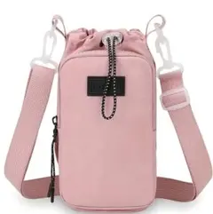 【ピンク】新品　水筒カバー　水筒ケース　ペットボトル　ポーチ付き　耐水　軽量