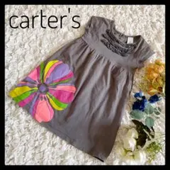 carter's ベビー フレンチワンピース 花柄 グレー 2t 84~89cmのサムネイル