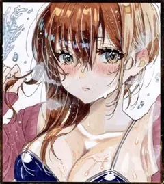 ゆ*】様 手描きイラスト オリジナル アナログイラスト コピック 色紙 一点物