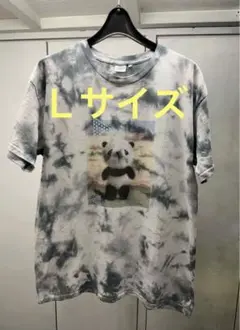 【LOVE EAR ART】 桂川弦さん 個展限定 パンダＴシャツ Ｌサイズ