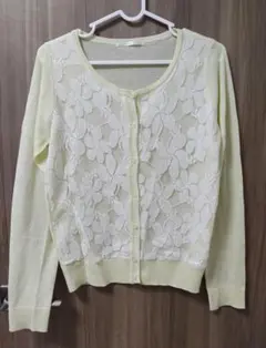 カーディガン　黄色　薄手