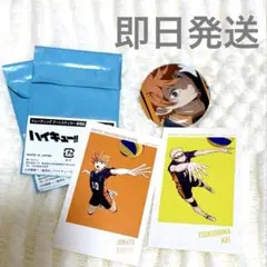【セット】ハイキュー!! トレーディングフォトステッカー＆缶バッジ（日向・月島）