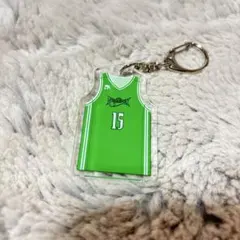 三遠ネオフェニックス　河田チリジ　ユニフォームキーホルダー　SALA 緑