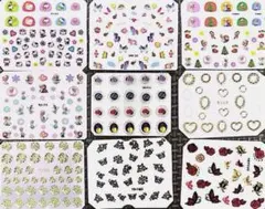 多彩なデザインのネイルシール９枚セット