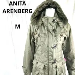 ANITAARENBERG ミリタリージャケット フード付 オリーブグリーン訳う