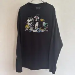褪せプリント　LOONEY TUNES　ルーニーテューンズ 長袖Tシャツのサムネイル