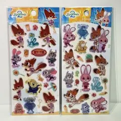 公式 ズートピア ぷっくり クリアシール 2枚セット ZOOTOPIA2