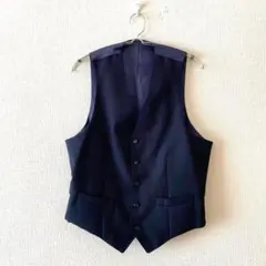 ☆スーツベスト バックベルト フルボタン ポケット有 Vネック170-6Drop