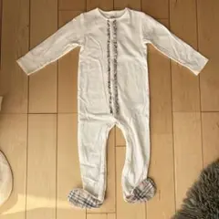 BURBERRY バーバリー ベビー ホワイトロンパース 18m 入園式結婚式