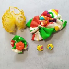 七五三 七五三髪飾り イヤリング2種 ドラマティックな赤とピンク