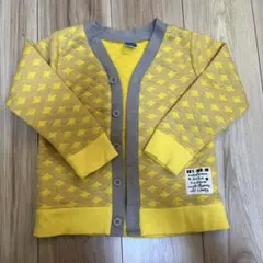b:ROOM カーディガン サイズ110 イエロー ダイヤモンド模様