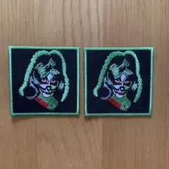 【２つセット】KISS ワッペン　7.5x7.5cm アイロン　ワッペン　Y2K