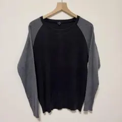 Paul Smith Mサイズ 七分袖カットソー 黒グレー