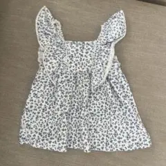 ZARA ベビー ワンピース 花柄 フリル 86cmのサムネイル